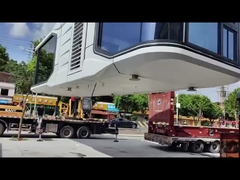 8.5 Meter Space Capsule House Rumah Pod Prefabrikasi Ketahanan Angin