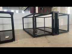 Lebih dari 20 Tahun Umur 20FT Rumah pra-dibuat dengan Pintu Baja / Jembatan Runtuh Aluminium Pintu Ganda