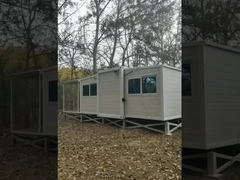 Pemasangan cepat 20FT Rumah pra-dibuat Kelas 8 Pencegahan Gempa Plywood Atau PVC Lantai Mudah