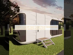 Hidup di luar ruangan dengan Space Capsule House Frame baja galvanis dan Struktur Panel Sandwich Baja