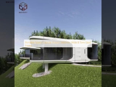 Rumah Kapsul Luar Angkasa Portabel Lebar 3460mm Rangka Baja 8 Ton