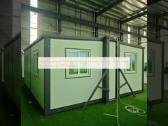 Rumah Lipat Prefab yang dapat disesuaikan 700mm dengan Struktur Baja & Panel EPS