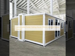 Rumah Lipat Prefab yang Dapat Dikustomisasi 700mm Desain Modular Fireproof