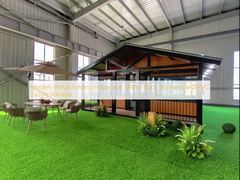 Rumah Lipat Prefab Modern dengan Ketebalan Lantai 50mm dan Jendela Geser PVC