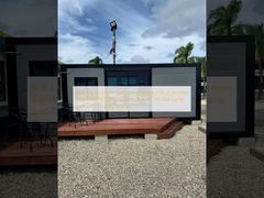 Rumah Kontainer 40ft yang dapat diperluas dengan ukuran yang diperluas 5900*6300*2480mm Bull 30*30 Lampu datar dan 72m2 ruang tamu