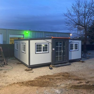 Beli 56 Meter persegi Lantai Luas dan 30ft Panjang Kontainer Rumah Expandable Dengan Atap Lembar Baja Galvanis online manufacture