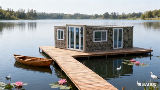 Beli 18mm tebal Fireproof Fiber Cement Lantai Double Wing Container House 20FT dengan Pintu Ganda Aluminium Termal-break online manufacture