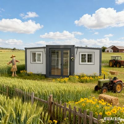 Beli Double Wing 20 Foot Container House with Balcony 37 Square Meters Floor Area and Bending Parts 2.0mm Bottom Beam online manufacture