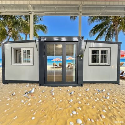 Beli Expandable double wing 20 Foot container house featuring 50mm/75mm Sandwich Panel and 2 KN/m2 Floor Permitted Loading online manufacture