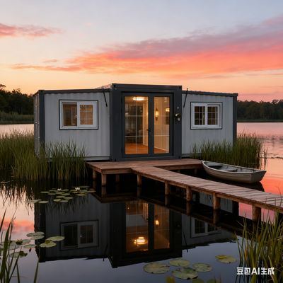 Beli Collapsible Container House with Roof Manual Locking Mechanism and 50-75mm EPS Sandwich Panel for 1,172 Cubic Feet Storage pembuatan online