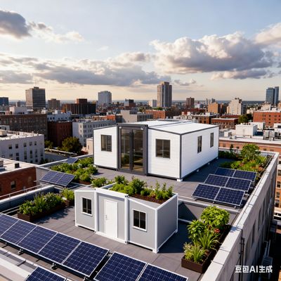 Beli Small Twin Wing Prefab Folding House with 56 Square Meters Floor Space L9000*W6220*H2480mm and More Than 30 Years Lifespan pembuatan online