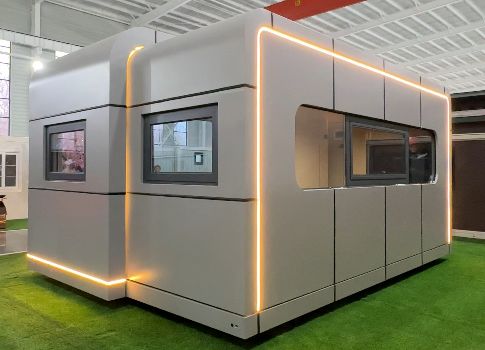 Beli 9mm OSB Board B3 Grade Waterproof Apple Capsule House with 1~2 Persons Occupancy and 12KW Power Consumption pembuatan online