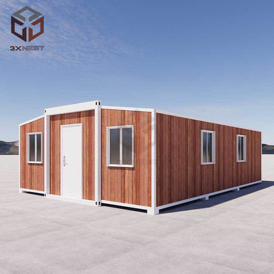 Relocable Portable 40ft Expandable Container Rumah Kaca Ganda Jendela