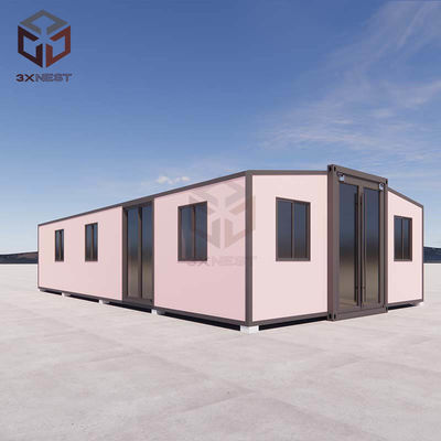 Mobil Terisolasi Kontainer Modular Baja Rumah Prefab Rumah yang dapat diperluas