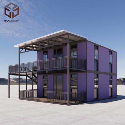 73sqm Flat Pack Container Rumah Modular yang dapat diperluas