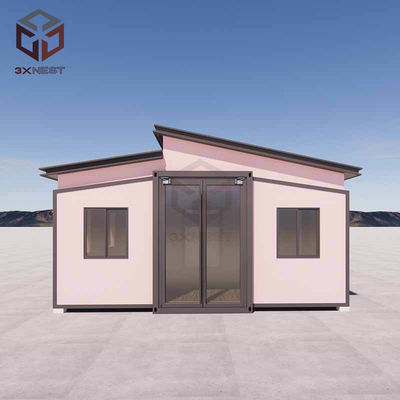 Bangunan Flat Pack Modular Prefab Rumah yang bisa diperluas Disesuaikan