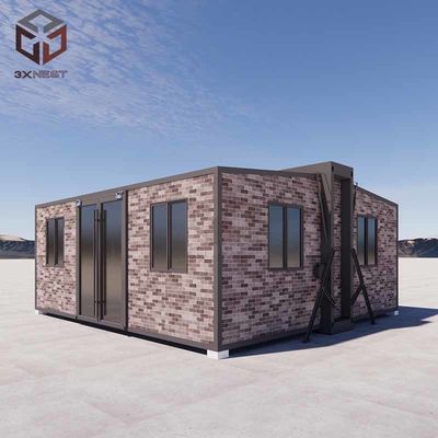 Luxury Waterproof Prefabricated Steel Foldable Container House Rumah yang dapat disesuaikan