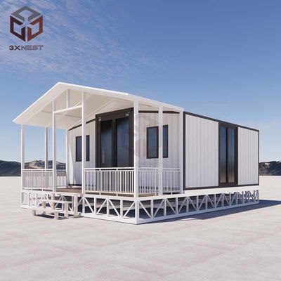 Isolasi EPS Expandable Double Wing Container House dengan Pintu Baja