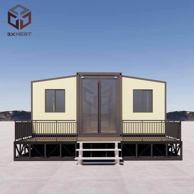 Mudah Dan Cepat Pemasangan 20FT Rumah Pra-dibuat dengan Struktur Baja dan PVC Sliding Window