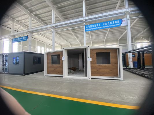 Rumah kontainer sayap ganda yang dapat diperluas untuk jangka panjang Lebih dari 20 tahun Umur Lapisan Lapisan Atau Lantai PVC