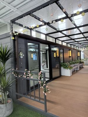 72m2 Lantai Luas 40ft Rumah Unit Pabrik atap logam bergelombang