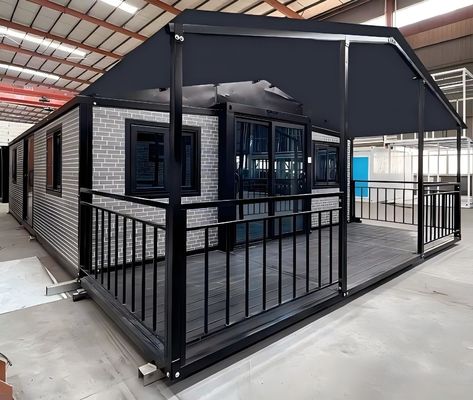 Rumah Kontainer yang Dapat Dikustomisasi dengan EPS Sandwich Panel Wall 56 Meter persegi Luas lantai