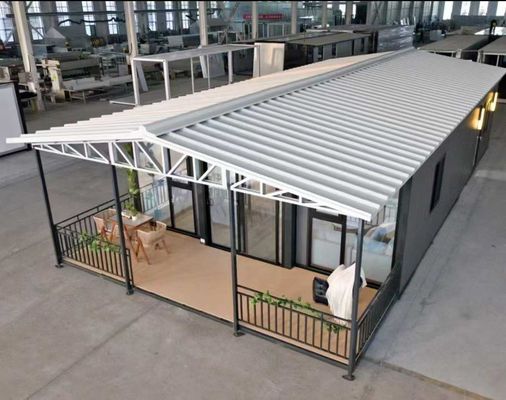 Tempat tinggal sementara atau permanen 30FT Rumah kontainer yang dapat diperluas dengan pintu keamanan baja