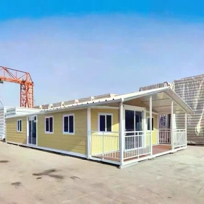 Rumah Lipat Prefabrik Baja yang Dapat Disesuaikan dengan Ketahanan Angin Grade 11
