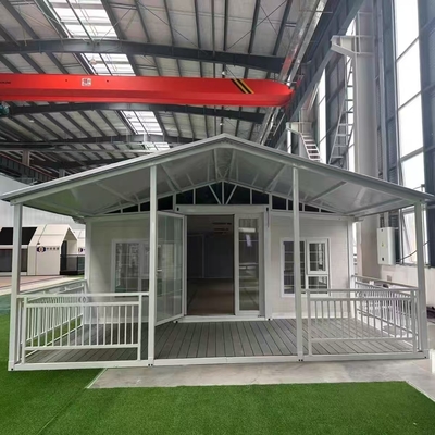 Rumah Lipat Prefab 20ft/40ft yang dapat disesuaikan dengan Ketahanan Angin Kelas 11