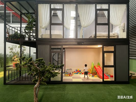 2 KN/m2 Lantai Diizinkan Pemuatan Rumah Prefab yang Dapat Diekskresikan dengan Kekuatan dan Daya Tahan Lama dan Desain Tahan Air