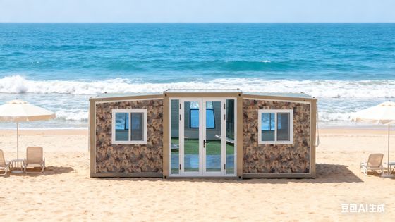 Kontainer 20ft Lipat Atap Ganda yang Dapat Disesuaikan Mudah Dikirim