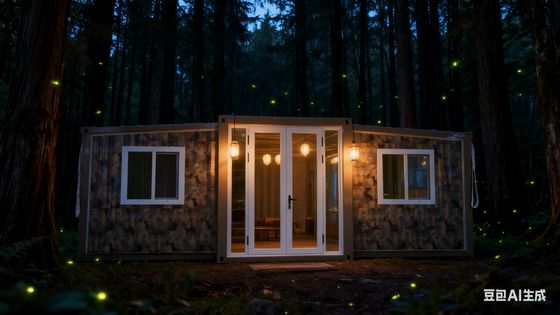 Rumah kontainer lipat sayap ganda 20 kaki dengan atap Sisi Atas Papan EPS T50