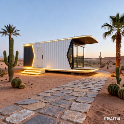 Space Capsule House dengan L8560 * W3460 * H3400 Dimensi untuk 2 orang akomodasi dan 7 ton berat bersih