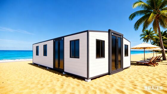 40ft Expandable Container Rumah dengan Interior Disesuaikan Finish Desain Expandable dan Steel Single Door