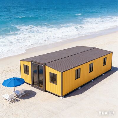 Rumah Kontainer yang Dapat Diperluas 40 kaki dengan Ketahanan Gempa Tingkat 8, Luas Lantai 72 Meter Persegi, dan Ketahanan Api Tingkat A