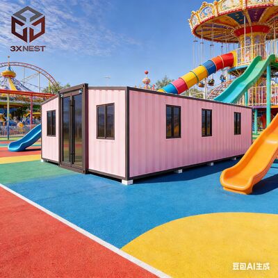 Residensi Fabrikasi Kamar Tidur 40 kaki yang Disesuaikan Menawarkan Kenyamanan Modern 1 Kontainer Pengiriman 40HQ Dapat Memuat 1 Set Ruang dan Sumber Daya