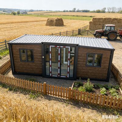 Kontainer 20ft lipat dengan insulasi termal insulasi suara dan bingkai utama yang sepenuhnya tergalvanis untuk Camping Home Hotel Resort