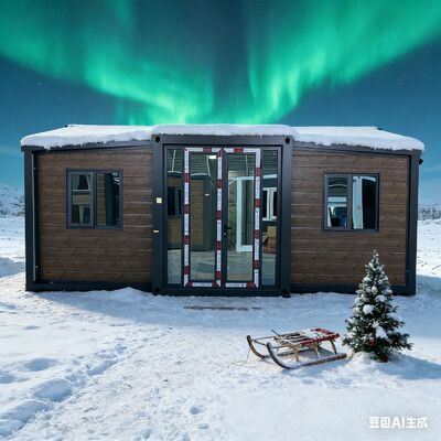 Kontainer 20ft yang dapat dilipat dengan panel sandwich EPS 75mm dan sistem listrik yang dapat disesuaikan