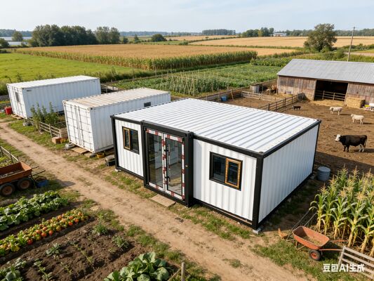 Kontainer 20ft yang dapat dilipat dengan berat bersih 2,8 ton, panel sandwich EPS 75mm, dan desain yang dapat disesuaikan