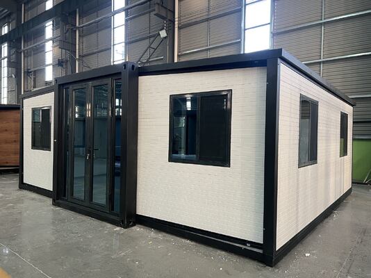 Panel Sandwich EPS 75mm Kontainer Lipat 20 kaki dengan Masa Pakai 30-40 Tahun dan Desain Tahan Air Tahan Angin untuk Ruang Hunian Modular