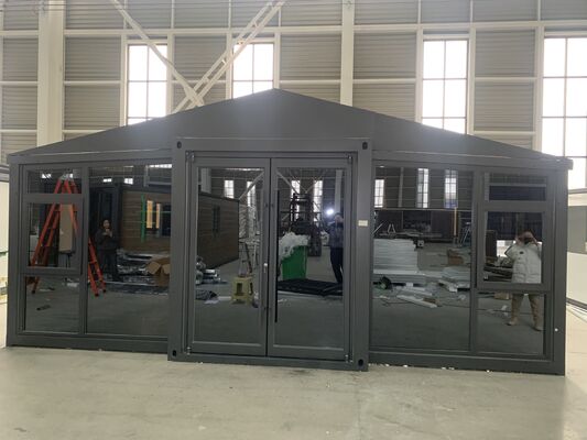 Full Galvanized Side Frame Foldable 20ft Container dengan ketahanan angin 4,18 KN/M2 dan Umur 30-40 Tahun